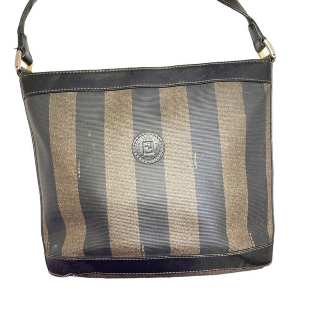 Fendi S.A.S. Pequin striped messenger bag vintage beautiful